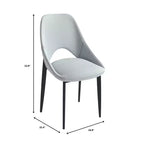 Chaise de salle à manger moderne Amalfi, assise en tissu rembourré avec pieds en métal, siège d'appoint confortable pour cuisine, salle à manger ou bureau