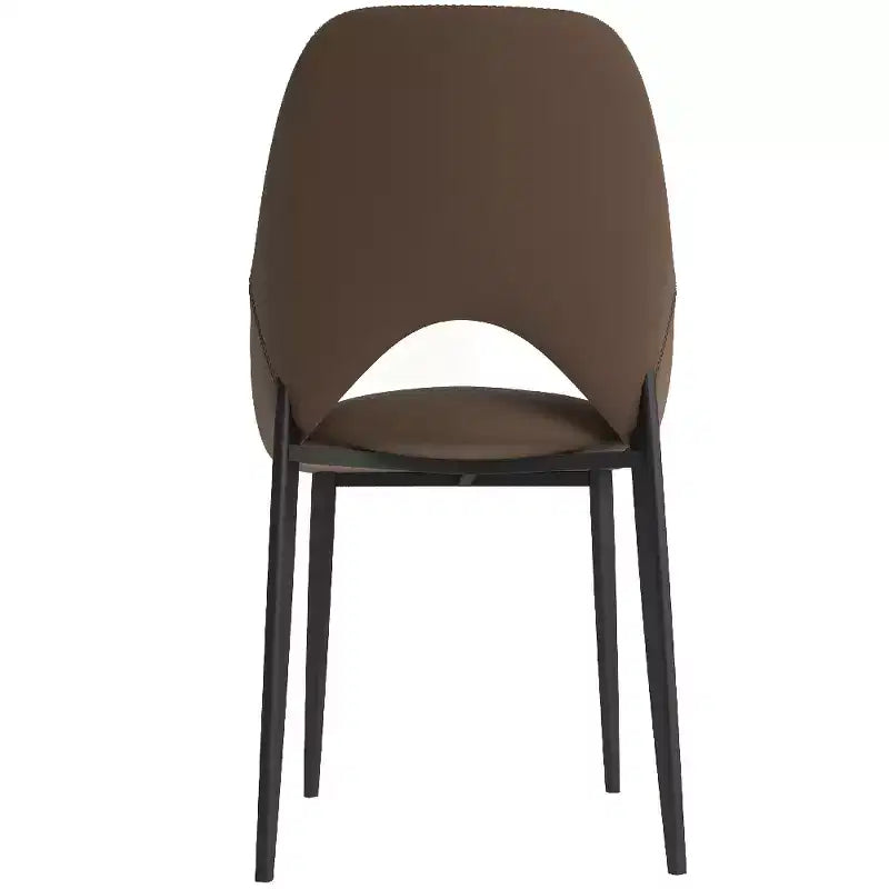 Chaise de salle à manger moderne Amalfi, assise en tissu rembourré avec pieds en métal, siège d'appoint confortable pour cuisine, salle à manger ou bureau