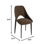 Chaise de salle à manger moderne Amalfi, assise en tissu rembourré avec pieds en métal, siège d'appoint confortable pour cuisine, salle à manger ou bureau