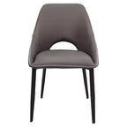 Chaise de salle à manger moderne Amalfi, assise en tissu rembourré avec pieds en métal, siège d'appoint confortable pour cuisine, salle à manger ou bureau