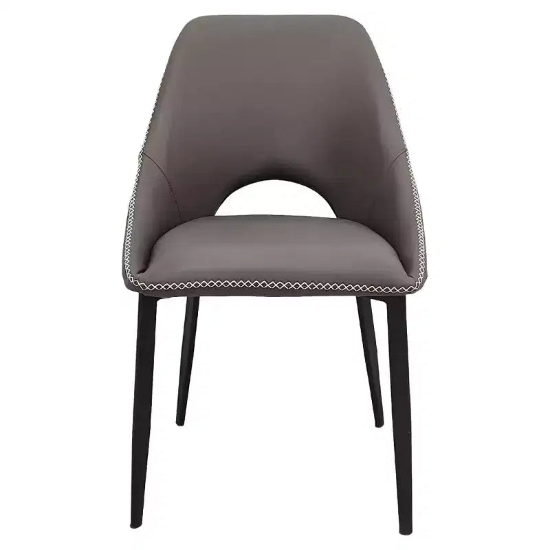 Chaise de salle à manger moderne Amalfi, assise en tissu rembourré avec pieds en métal, siège d'appoint confortable pour cuisine, salle à manger ou bureau