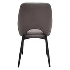 Chaise de salle à manger moderne Amalfi, assise en tissu rembourré avec pieds en métal, siège d'appoint confortable pour cuisine, salle à manger ou bureau
