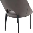 Chaise de salle à manger moderne Amalfi, assise en tissu rembourré avec pieds en métal, siège d'appoint confortable pour cuisine, salle à manger ou bureau
