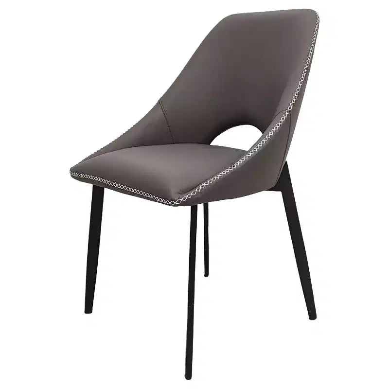 Chaise de salle à manger moderne Amalfi, assise en tissu rembourré avec pieds en métal, siège d'appoint confortable pour cuisine, salle à manger ou bureau