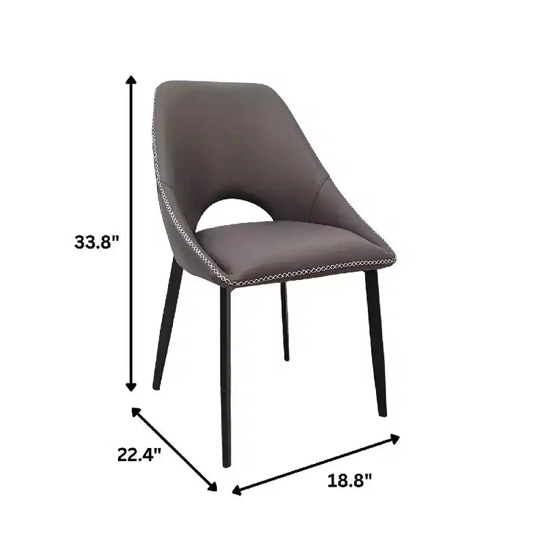 Chaise de salle à manger moderne Amalfi, assise en tissu rembourré avec pieds en métal, siège d'appoint confortable pour cuisine, salle à manger ou bureau