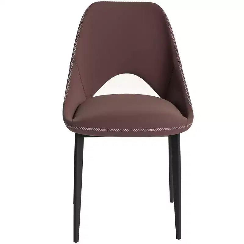 Chaise de salle à manger moderne Amalfi, assise en tissu rembourré avec pieds en métal, siège d'appoint confortable pour cuisine, salle à manger ou bureau
