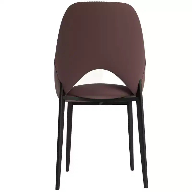 Chaise de salle à manger moderne Amalfi, assise en tissu rembourré avec pieds en métal, siège d'appoint confortable pour cuisine, salle à manger ou bureau