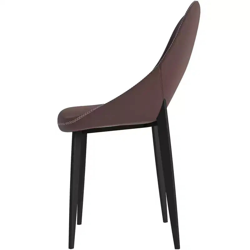 Chaise de salle à manger moderne Amalfi, assise en tissu rembourré avec pieds en métal, siège d'appoint confortable pour cuisine, salle à manger ou bureau