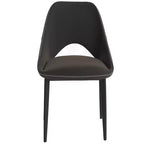 Chaise de salle à manger moderne Amalfi, assise en tissu rembourré avec pieds en métal, siège d'appoint confortable pour cuisine, salle à manger ou bureau