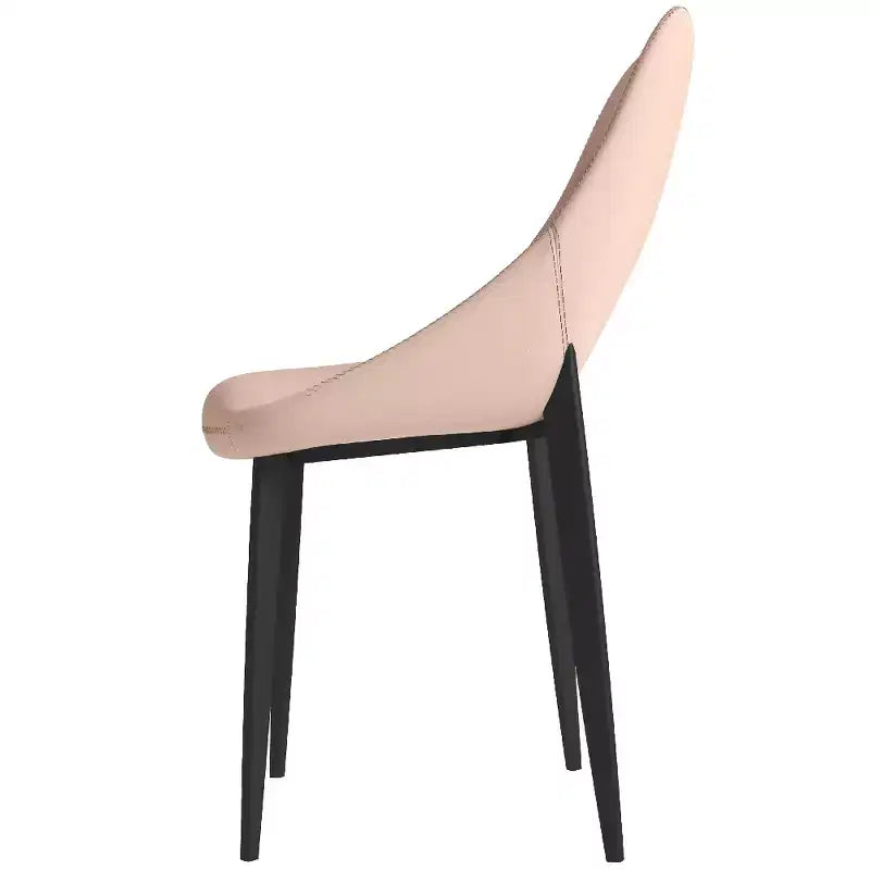 Chaise de salle à manger moderne Amalfi, assise en tissu rembourré avec pieds en métal, siège d'appoint confortable pour cuisine, salle à manger ou bureau