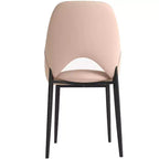 Chaise de salle à manger moderne Amalfi, assise en tissu rembourré avec pieds en métal, siège d'appoint confortable pour cuisine, salle à manger ou bureau