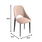 Chaise de salle à manger moderne Amalfi, assise en tissu rembourré avec pieds en métal, siège d'appoint confortable pour cuisine, salle à manger ou bureau