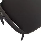 Chaise de salle à manger moderne Amalfi, assise en tissu rembourré avec pieds en métal, siège d'appoint confortable pour cuisine, salle à manger ou bureau