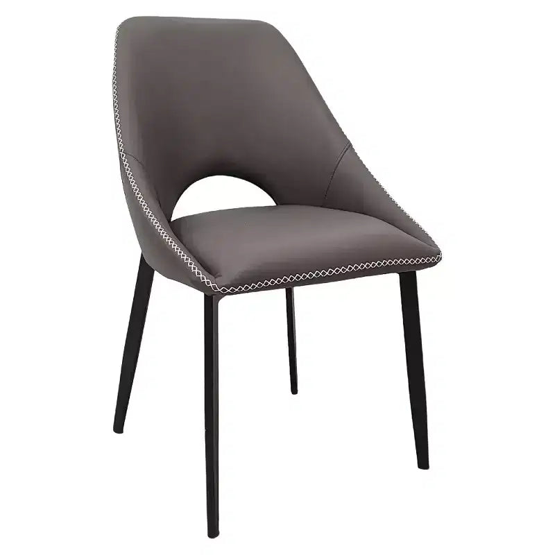 Amalfi Modern Dining Chair, Upholstered Fabric Seat with Metal Legs, Comfortable Accent Seating for Kitchen, Dining Room, or Office