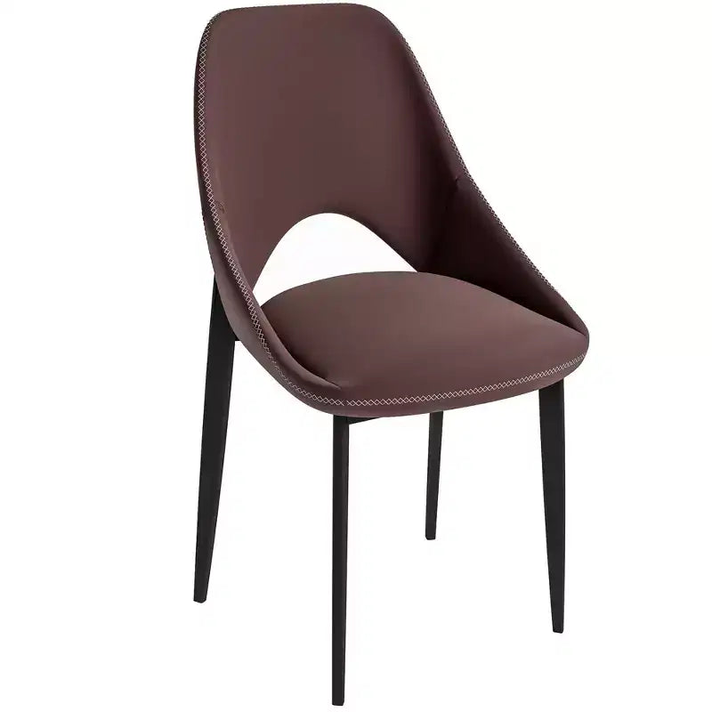 Amalfi Modern Dining Chair, Upholstered Fabric Seat with Metal Legs, Comfortable Accent Seating for Kitchen, Dining Room, or Office