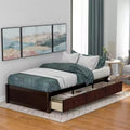 Twin Size Platform Storage Bed With 3 Drawers Easy Assembly Platform Bed Frames No Box Spring Needed Wooden Slat Support