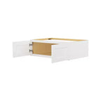 Easy-DIY Meuble haut de cuisine pour réfrigérateur à assembler Shaker Blanc de 91,4 cm de large x 61 cm de profondeur avec 2 portes