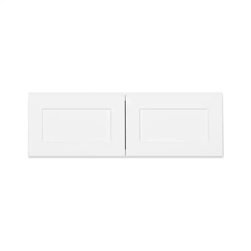 Easy-DIY Meuble haut de cuisine pour réfrigérateur à assembler Shaker Blanc de 91,4 cm de large x 61 cm de profondeur avec 2 portes