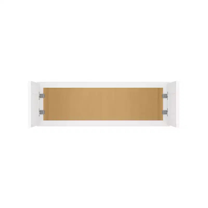 Easy-DIY Meuble haut de cuisine pour réfrigérateur à assembler Shaker Blanc de 91,4 cm de large x 61 cm de profondeur avec 2 portes