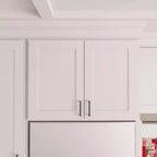 Easy-DIY Meuble haut de cuisine pour réfrigérateur à assembler Shaker Blanc de 91,4 cm de large x 61 cm de profondeur avec 2 portes