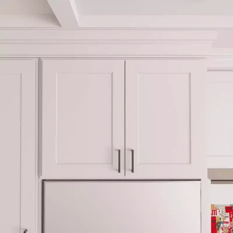 Easy-DIY Meuble haut de cuisine pour réfrigérateur à assembler Shaker Blanc de 91,4 cm de large x 61 cm de profondeur avec 2 portes