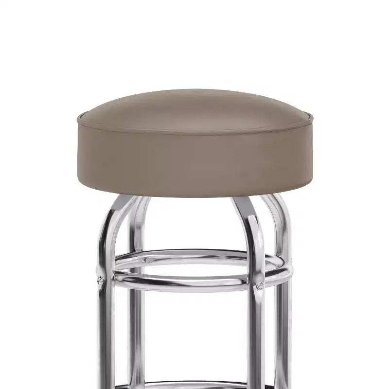 Tabouret de bar chromé à double anneau (lot de 2)