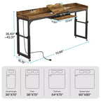 Table de lit réglable en hauteur avec roulettes et plateau inclinable
