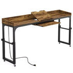 Table de lit réglable en hauteur avec roulettes et plateau inclinable