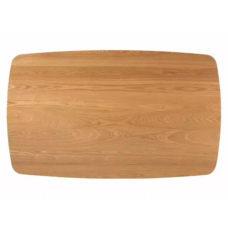 Ensemble de salle à manger 5 pièces en bois et rotin finition brun naturel Kyoto Modern Bohemian